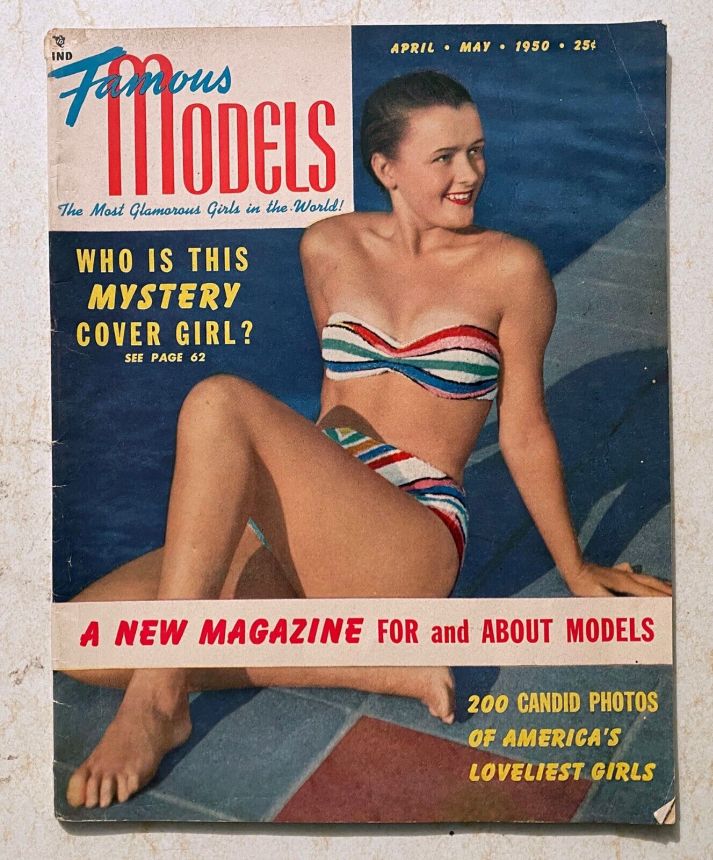 FAMOUS MODELS magazine side cover Issue 1  April/May 1950