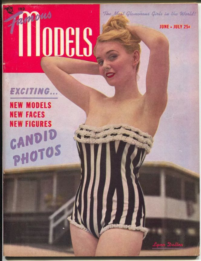 FAMOUS MODELS magazine side cover Issue 2  June/July 1950