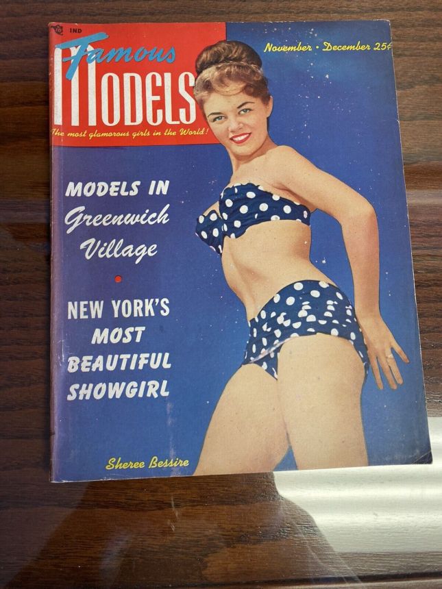 FAMOUS MODELS magazine side cover Issue 4  November/December 1950