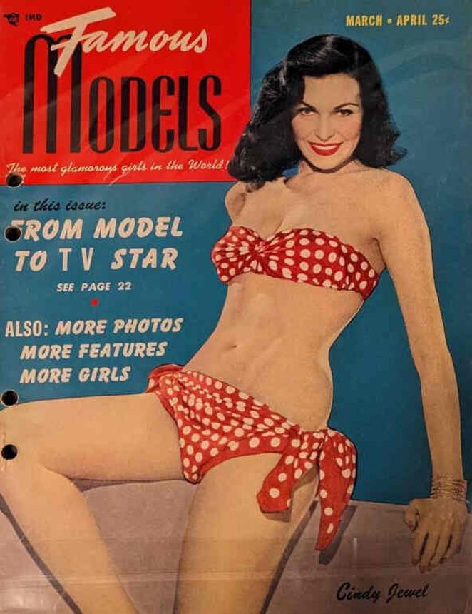 FAMOUS MODELS magazine side cover Issue 6  March/April 1951