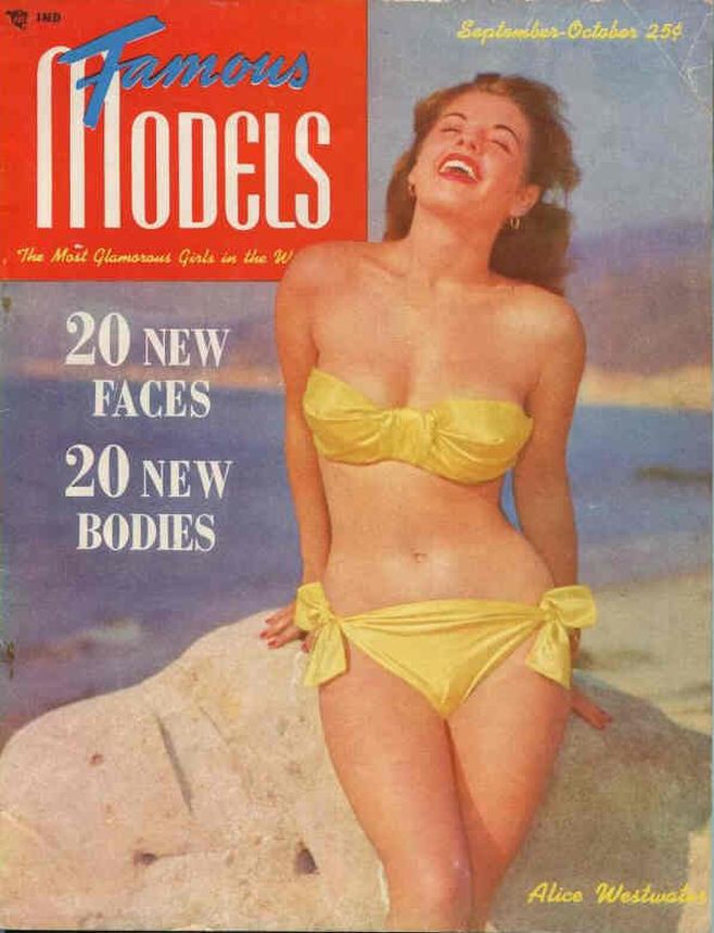 FAMOUS MODELS magazine side cover Issue 9  September/October 1951