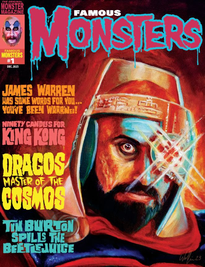 FAMOUS MONSTERS OF FILMLAND magazine side cover Issue 1  December 2023