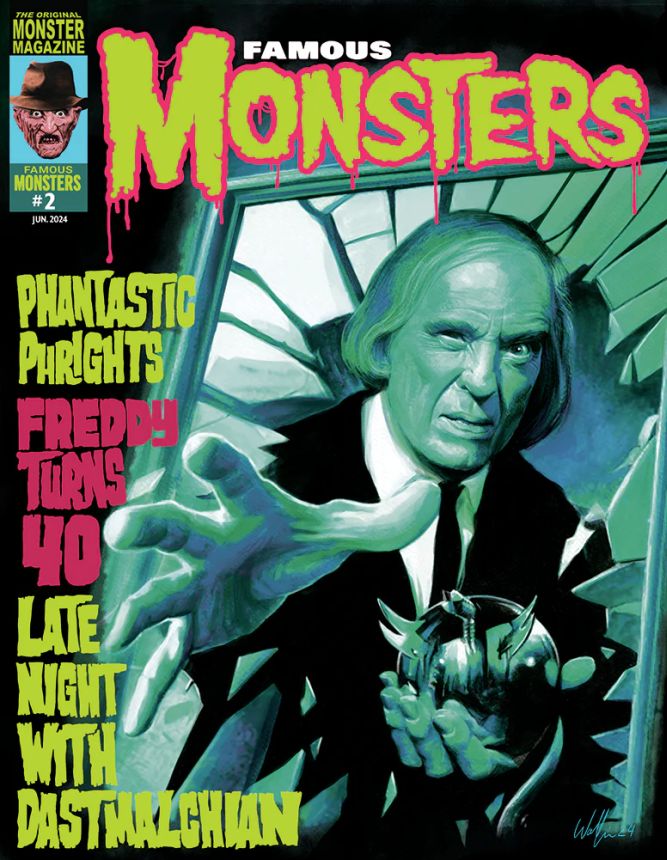 FAMOUS MONSTERS OF FILMLAND magazine side cover Issue 2  February 2024