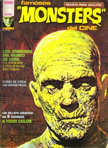 FAMOSOS MONSTERS DEL CINE magazine side cover Issue 3 June 1975