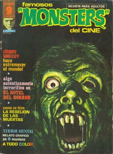 FAMOSOS MONSTERS DEL CINE magazine side cover Issue 5 August/September 1975