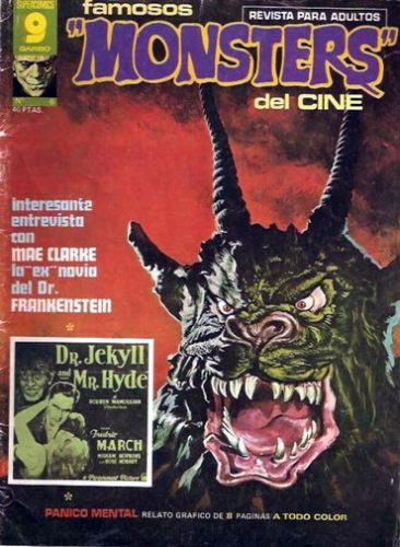 FAMOSOS MONSTERS DEL CINE magazine side cover Issue 6 October 1975
