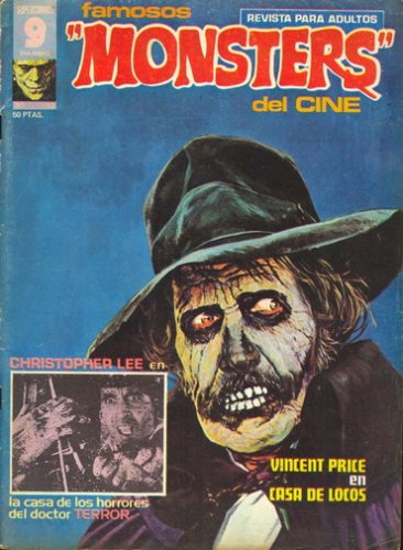 FAMOSOS MONSTERS DEL CINE magazine side cover Issue 10 February 1976