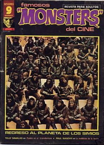 FAMOSOS MONSTERS DEL CINE magazine side cover Issue 12 April 1976
