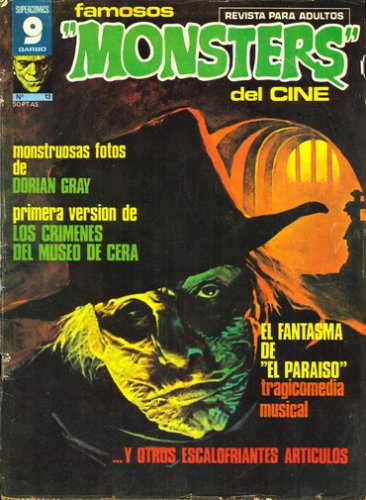 FAMOSOS MONSTERS DEL CINE magazine side cover Issue 13 May 1976