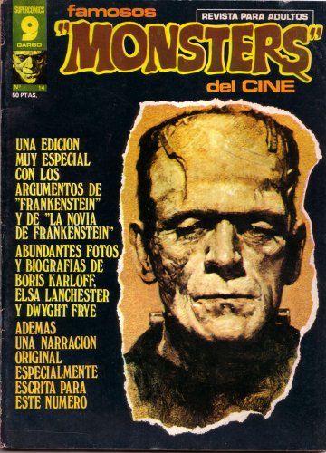 FAMOSOS MONSTERS DEL CINE magazine side cover Issue 14 June 1976
