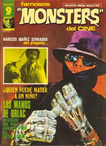 FAMOSOS MONSTERS DEL CINE magazine side cover Issue 15 July 1976