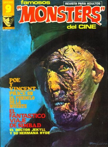 FAMOSOS MONSTERS DEL CINE magazine side cover Issue 17 September 1976