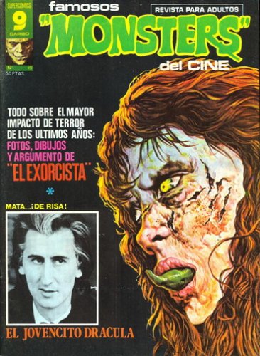 FAMOSOS MONSTERS DEL CINE magazine side cover Issue 19 November 1976