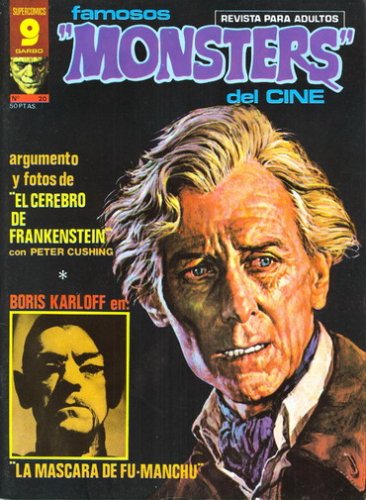 FAMOSOS MONSTERS DEL CINE magazine side cover Issue 20 December 1976