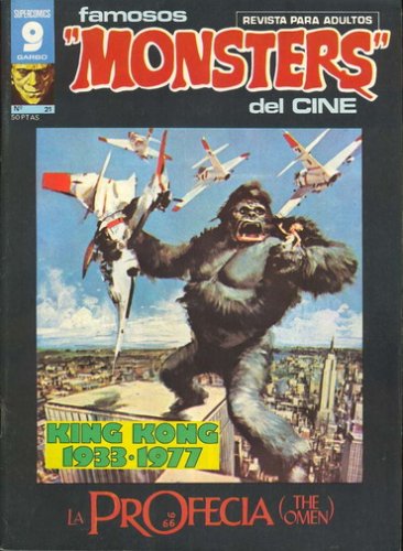 FAMOSOS MONSTERS DEL CINE magazine side cover Issue 21 January 1977