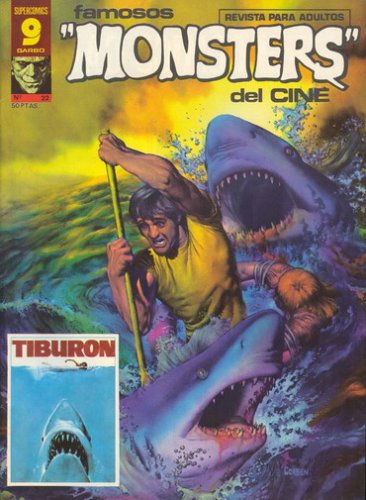 FAMOSOS MONSTERS DEL CINE magazine side cover Issue 22 February 1977