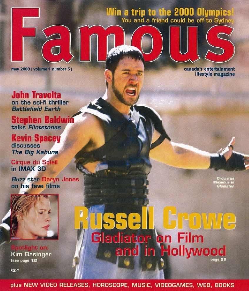 FAMOUS magazine side cover Issue 5  Vol 1 # 5 May 2000
