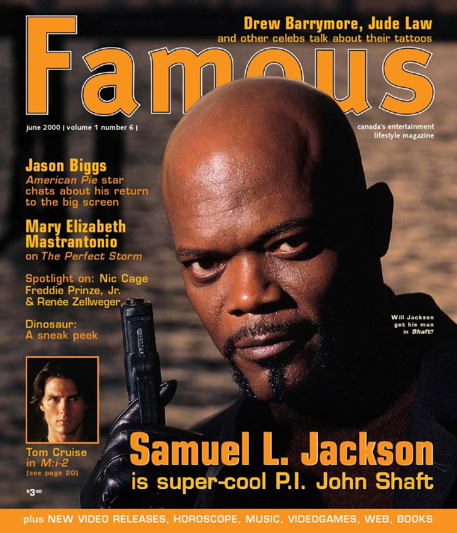 FAMOUS magazine side cover Issue 6  Vol 1 # 6 June 2000