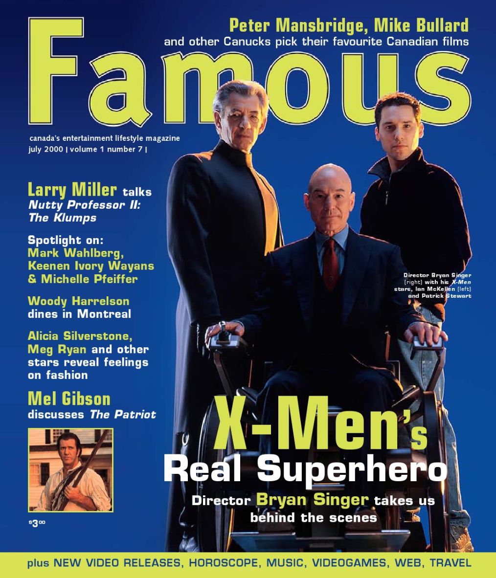 FAMOUS magazine side cover Issue 7  Vol 1 # 7 July 2000