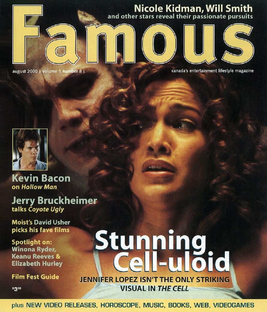 FAMOUS magazine side cover Issue 8  Vol 1 # 8 August 2000