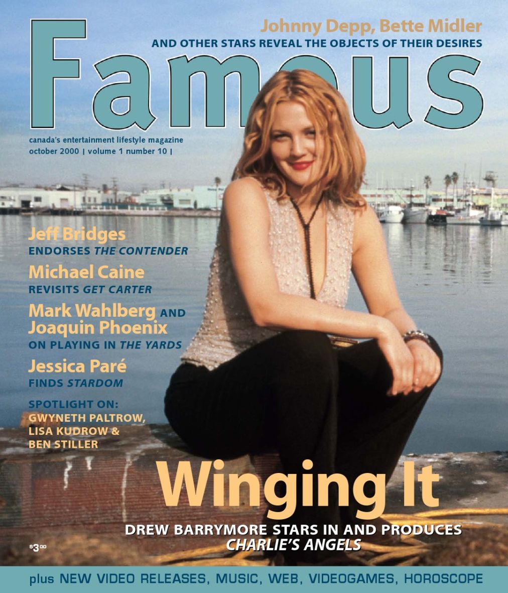 FAMOUS magazine side cover Issue 10  Vol 1 # 10 October 2000