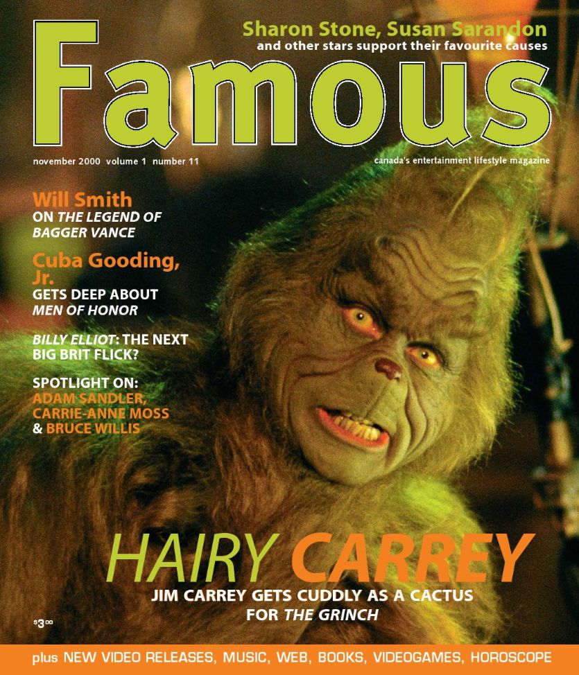 FAMOUS magazine side cover Issue 11  Vol 1 # 11 November 2000