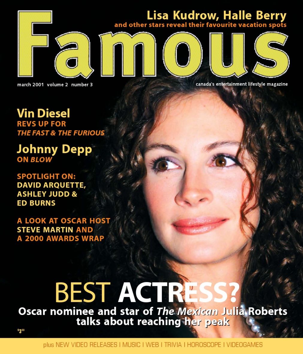 FAMOUS magazine side cover Issue 15  Vol 2 # 3 March 2001