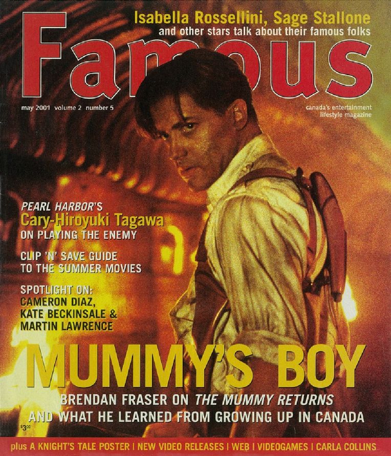 FAMOUS magazine side cover Issue 17  Vol 2 # 5 May 2001