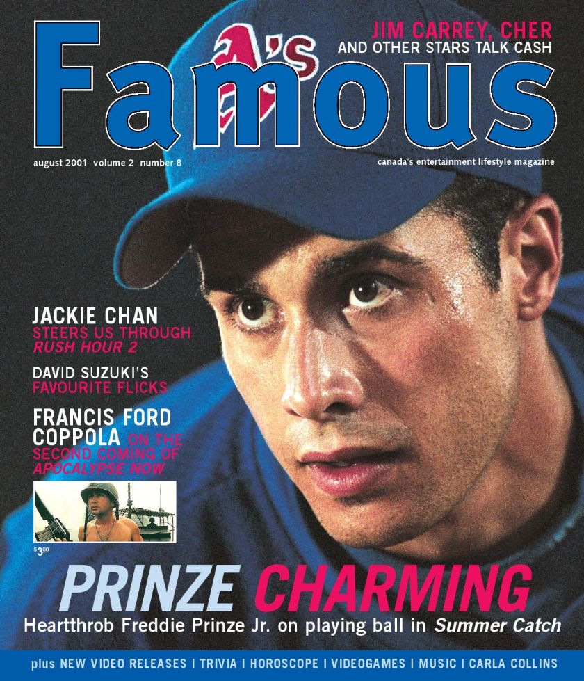 FAMOUS magazine side cover Issue 20  Vol 2 # 8 August 2001