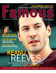 FAMOUS magazine side cover Issue 21 September 2001