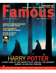 FAMOUS magazine side cover Issue 22 October 2001