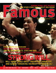 FAMOUS magazine side cover Issue 23 November 2001