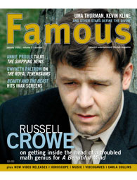 FAMOUS magazine side cover Issue 25 January 2002