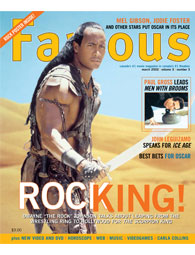 FAMOUS magazine side cover Issue 27 March 2002