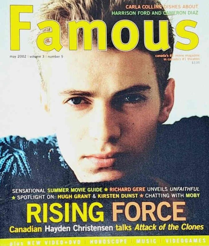FAMOUS magazine side cover Issue 29 May 2002