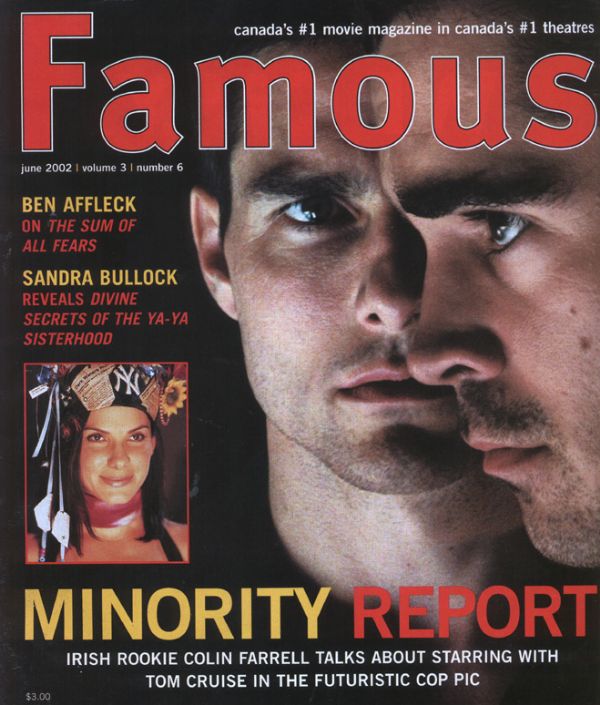 FAMOUS magazine side cover Issue 30 June 2002