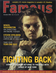 FAMOUS magazine side cover Issue 36 December 2002