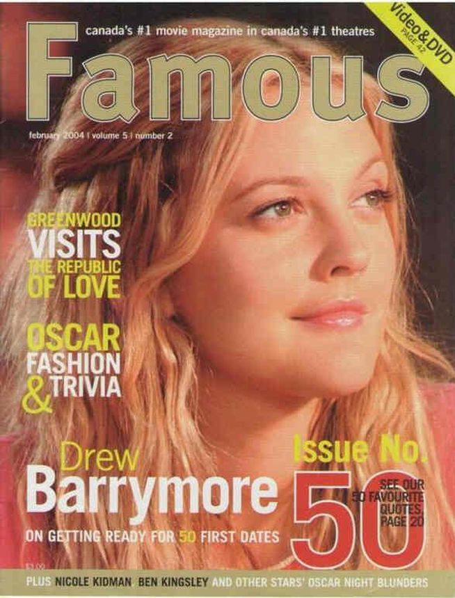 FAMOUS magazine side cover Issue 50 February 2004