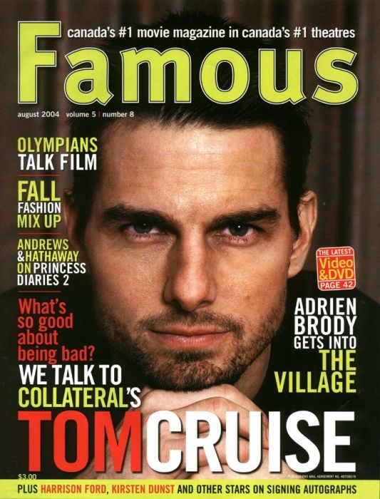 FAMOUS magazine side cover Issue 56 August 2004