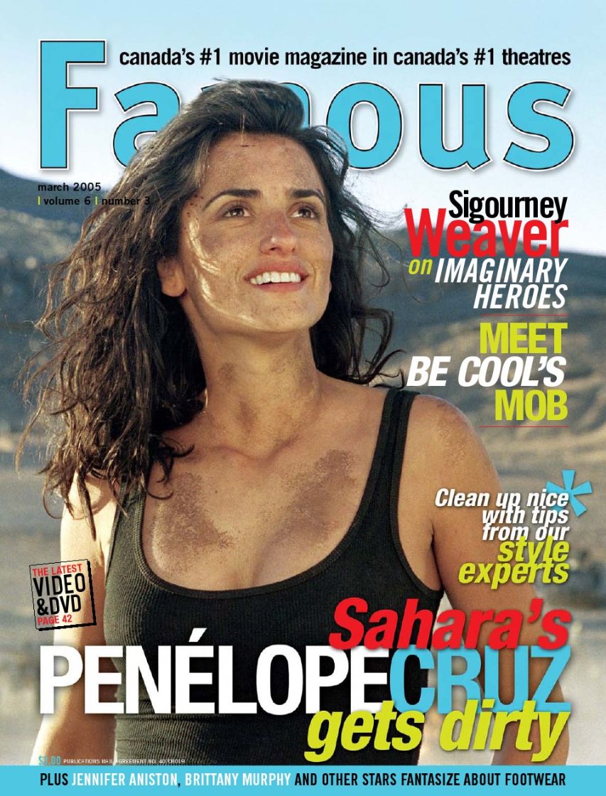 FAMOUS magazine side cover Issue 63 March 2005