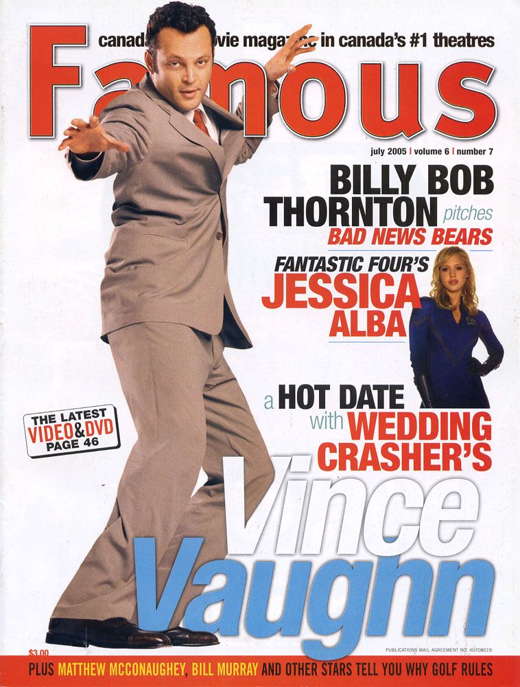 FAMOUS magazine side cover Issue 67  Vol 6 # 7 July 2005