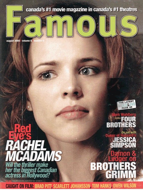 FAMOUS magazine side cover Issue 68 August 2005