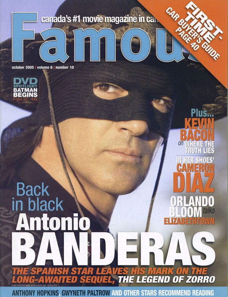 FAMOUS magazine side cover Issue 70  Vol 6 # 10 October 2005