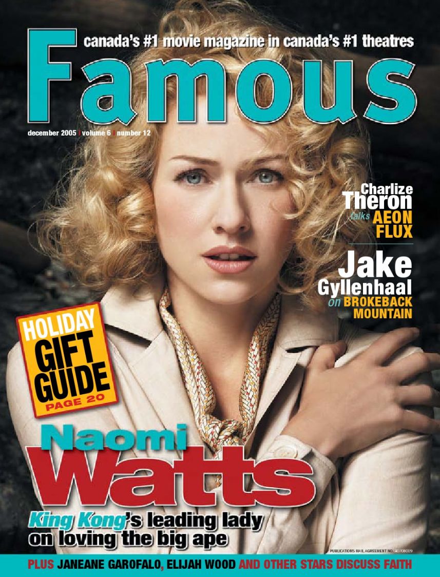 FAMOUS magazine side cover Issue 72 December 2005