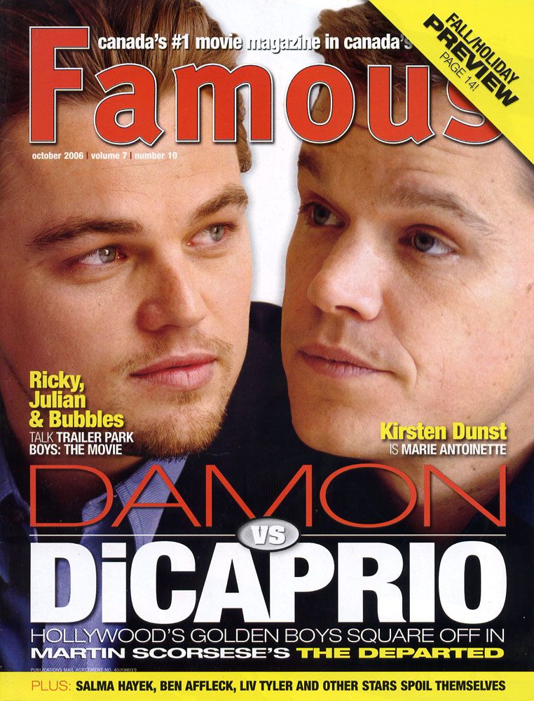 FAMOUS magazine side cover Issue 82  Vol 7 # 10 October 2006