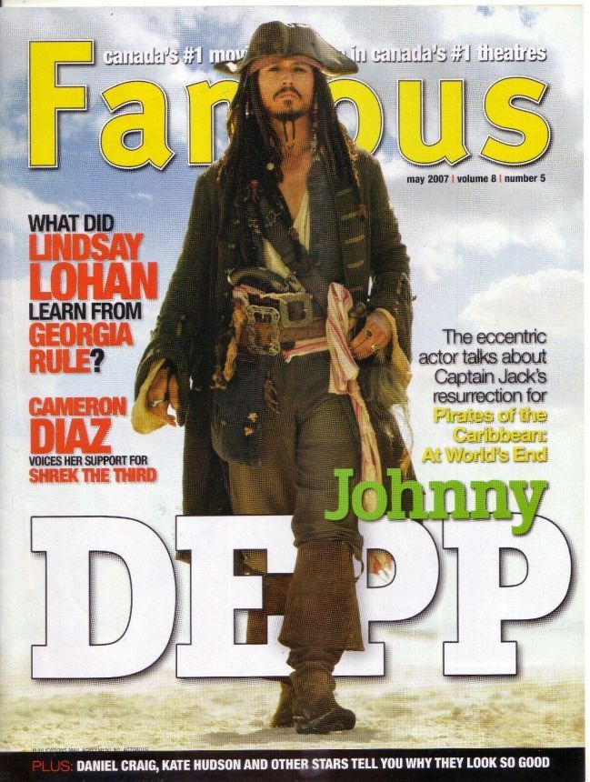 FAMOUS magazine side cover Issue 89 May 2007
