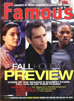 FAMOUS magazine side cover Issue 94 October 2007