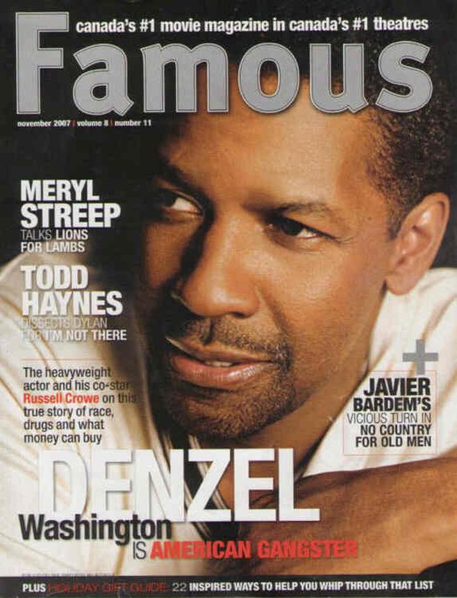 FAMOUS magazine side cover Issue 95 November 2007