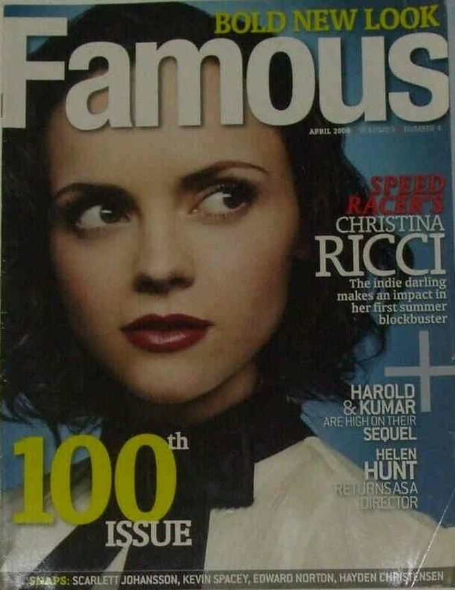 FAMOUS magazine side cover Issue 100 April 2008