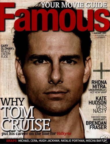 FAMOUS magazine side cover Issue 109 January 2009